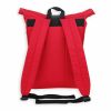 Rolltop Recycled laptoptartós csavart tetejű hátizsák - piros