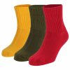 Warm színes bokacsizma zokni - 3 pár