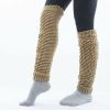 Aerobic női kötött lábszármelegítő - drapp