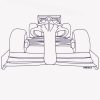 Home Racing autó mintás rövid ujjú férfi pamut pizsama - fehér