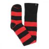 Socks csíkos pamut combzokni - fekete-piros