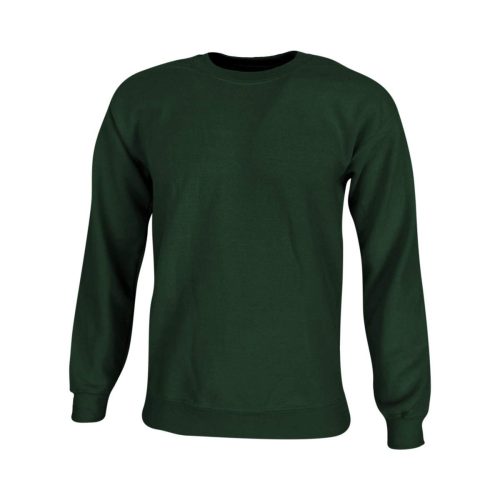 Forest környakú pamut pulóver - sötétzöld