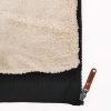 Home cipzáros kapucnis sherpa bundás bélelt pulóver - fekete