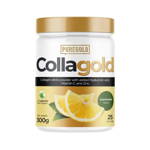 CollaGold Marha és Hal kollagén italpor hialuronsavval - Lemonade - 300g - PureGold
