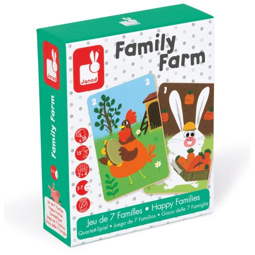 Janod 02756 Happy Families Farm család memóriajáték